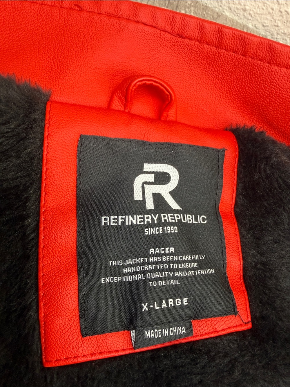 Red Varsity Racing Jacket by Refinery Republic - Picture 8 of 10